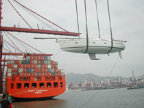 transport de yacht sur cargo